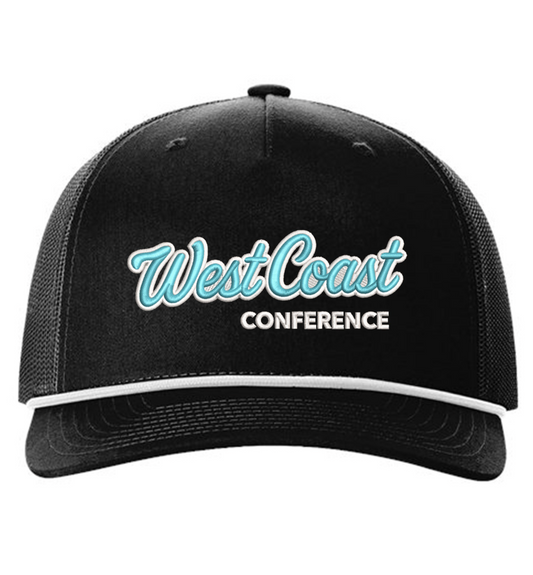 West Coast Conference Trucker Hat with Rope - Grey or Black